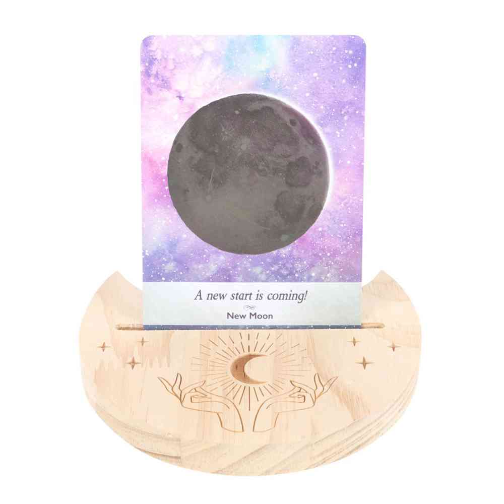 Something Different - Natural Mystical Hands Crescent Moon Tarot Card stand - Multicolours